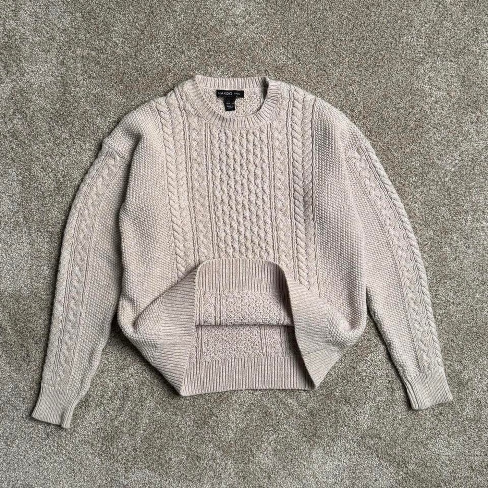 MANGO WOVEN KNIT SWEATER